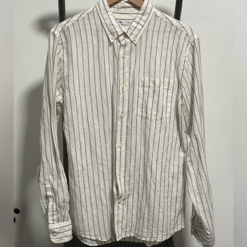 Men's Striped Button-Down Shirt